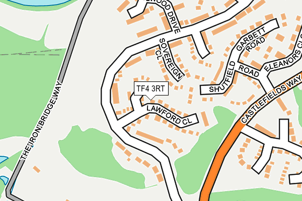 TF4 3RT map - OS OpenMap – Local (Ordnance Survey)