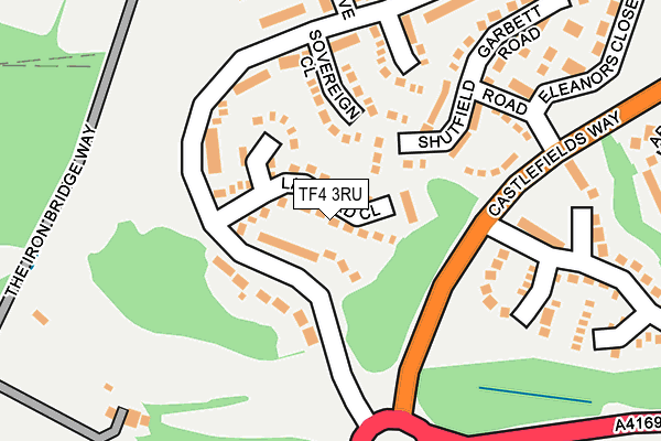 TF4 3RU map - OS OpenMap – Local (Ordnance Survey)