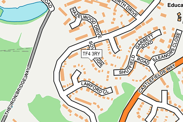 TF4 3RY map - OS OpenMap – Local (Ordnance Survey)