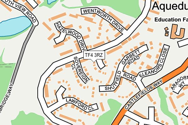 TF4 3RZ map - OS OpenMap – Local (Ordnance Survey)