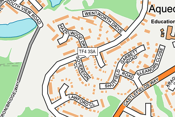 TF4 3SA map - OS OpenMap – Local (Ordnance Survey)