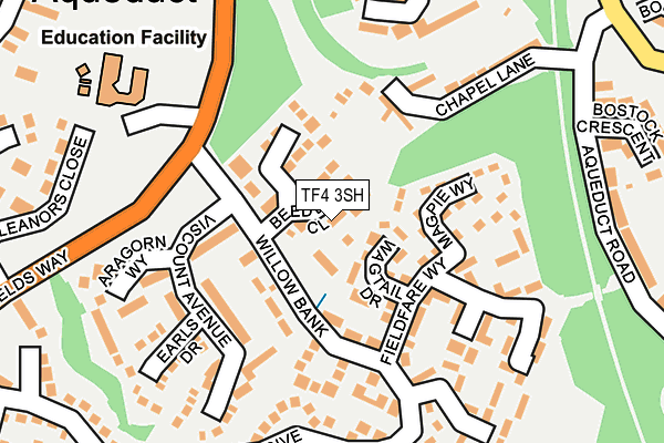 TF4 3SH map - OS OpenMap – Local (Ordnance Survey)