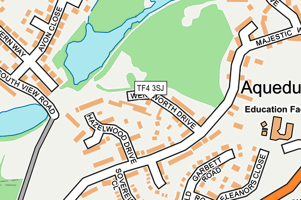 TF4 3SJ map - OS OpenMap – Local (Ordnance Survey)
