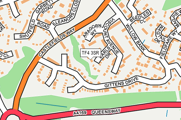 TF4 3SR map - OS OpenMap – Local (Ordnance Survey)