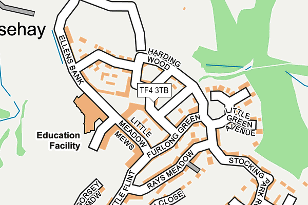 TF4 3TB map - OS OpenMap – Local (Ordnance Survey)