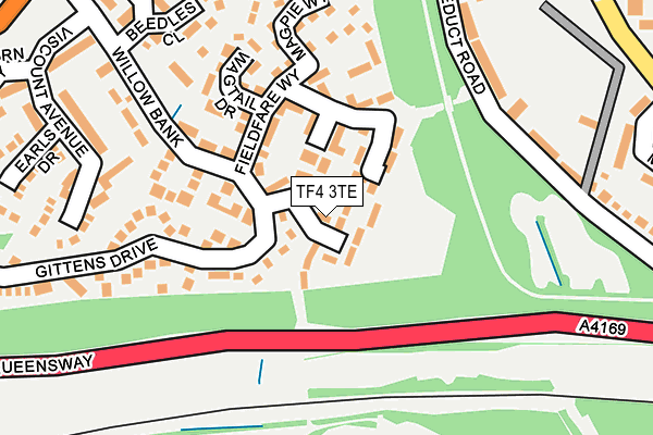 TF4 3TE map - OS OpenMap – Local (Ordnance Survey)