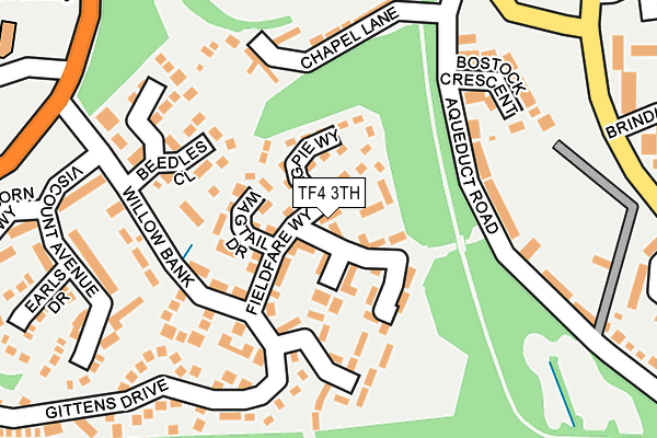 TF4 3TH map - OS OpenMap – Local (Ordnance Survey)