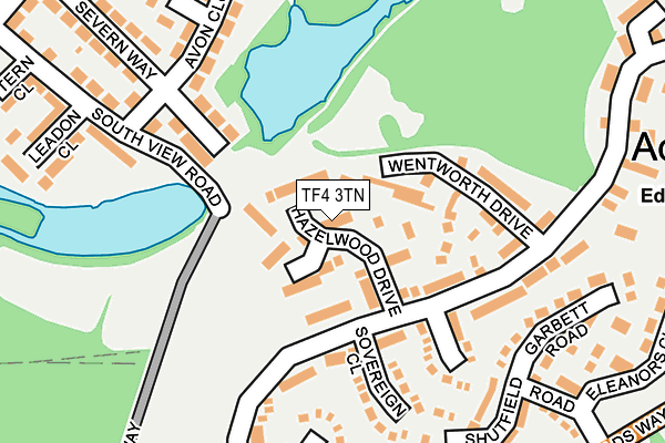 TF4 3TN map - OS OpenMap – Local (Ordnance Survey)