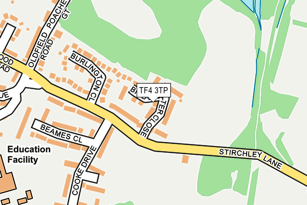 TF4 3TP map - OS OpenMap – Local (Ordnance Survey)