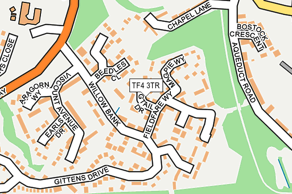 TF4 3TR map - OS OpenMap – Local (Ordnance Survey)