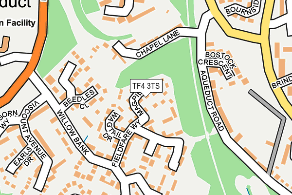 TF4 3TS map - OS OpenMap – Local (Ordnance Survey)