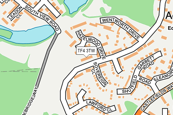 TF4 3TW map - OS OpenMap – Local (Ordnance Survey)