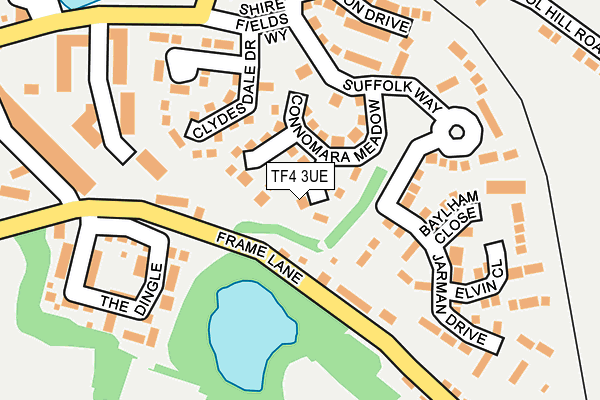TF4 3UE map - OS OpenMap – Local (Ordnance Survey)