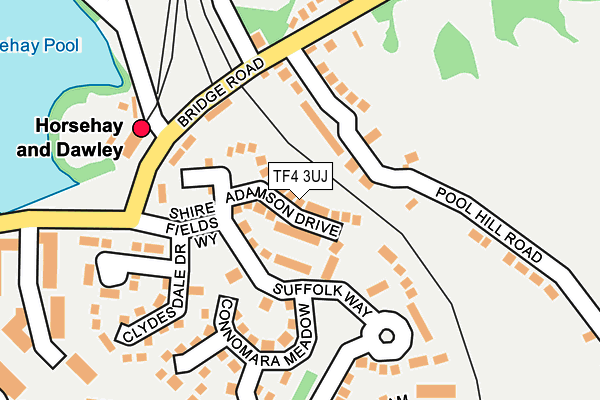 TF4 3UJ map - OS OpenMap – Local (Ordnance Survey)