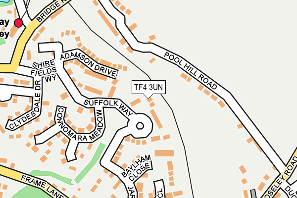 TF4 3UN map - OS OpenMap – Local (Ordnance Survey)