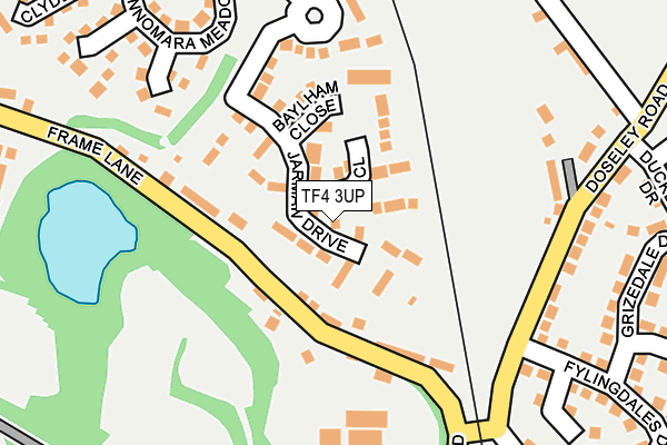 TF4 3UP map - OS OpenMap – Local (Ordnance Survey)