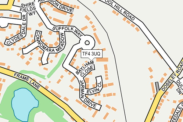 TF4 3UQ map - OS OpenMap – Local (Ordnance Survey)