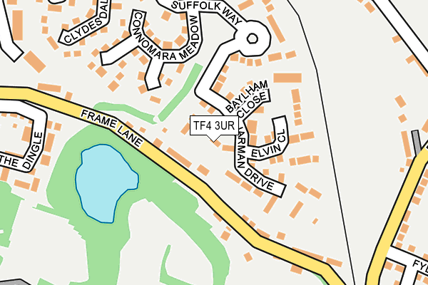 TF4 3UR map - OS OpenMap – Local (Ordnance Survey)