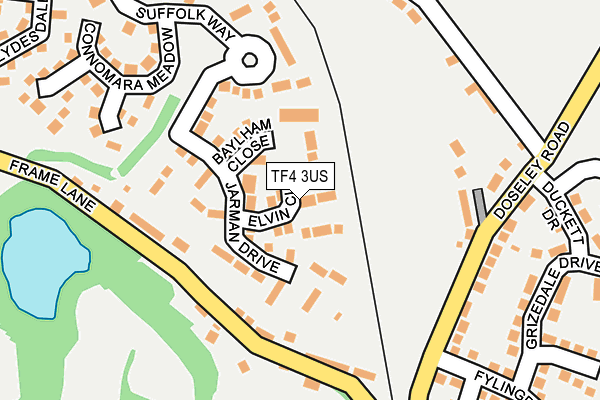TF4 3US map - OS OpenMap – Local (Ordnance Survey)