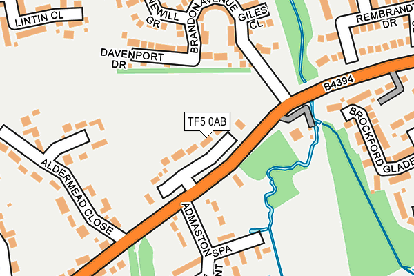 TF5 0AB map - OS OpenMap – Local (Ordnance Survey)