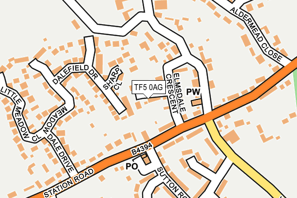 TF5 0AG map - OS OpenMap – Local (Ordnance Survey)