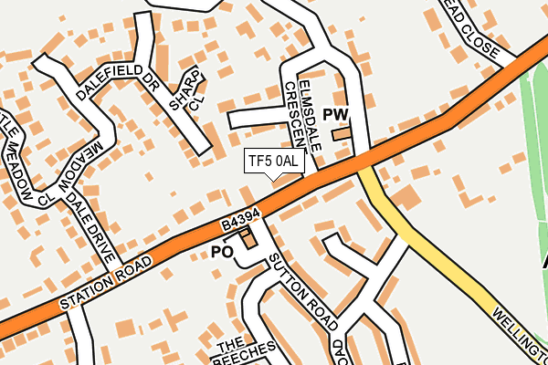 TF5 0AL map - OS OpenMap – Local (Ordnance Survey)