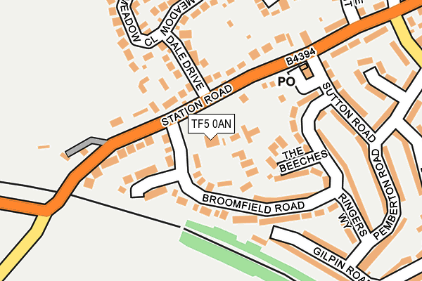 TF5 0AN map - OS OpenMap – Local (Ordnance Survey)