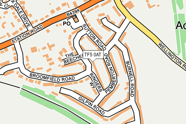 TF5 0AT map - OS OpenMap – Local (Ordnance Survey)