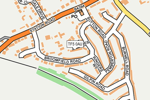 TF5 0AU map - OS OpenMap – Local (Ordnance Survey)