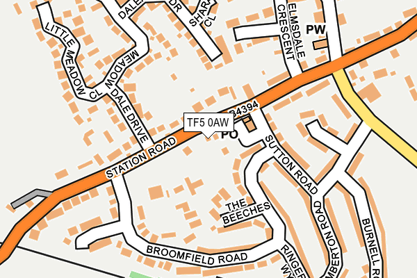TF5 0AW map - OS OpenMap – Local (Ordnance Survey)