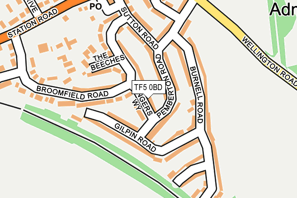 TF5 0BD map - OS OpenMap – Local (Ordnance Survey)