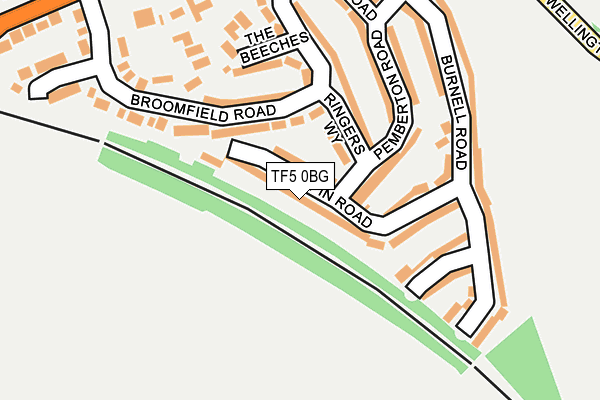 TF5 0BG map - OS OpenMap – Local (Ordnance Survey)