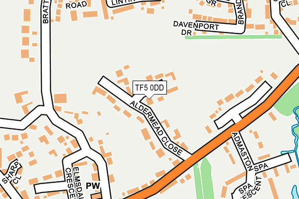 TF5 0DD map - OS OpenMap – Local (Ordnance Survey)