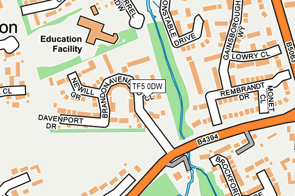 TF5 0DW map - OS OpenMap – Local (Ordnance Survey)