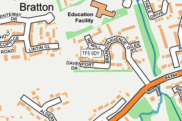 TF5 0DY map - OS OpenMap – Local (Ordnance Survey)