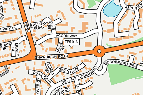 TF5 0JA map - OS OpenMap – Local (Ordnance Survey)