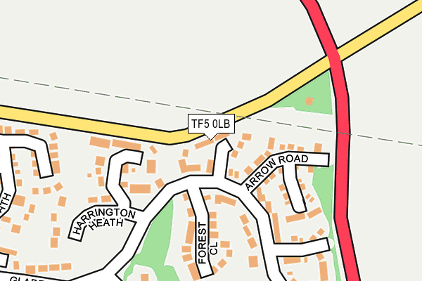 TF5 0LB map - OS OpenMap – Local (Ordnance Survey)