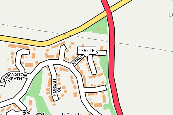 TF5 0LF map - OS OpenMap – Local (Ordnance Survey)