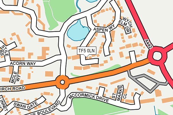 TF5 0LN map - OS OpenMap – Local (Ordnance Survey)
