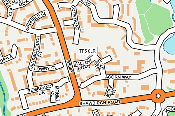 TF5 0LR map - OS OpenMap – Local (Ordnance Survey)