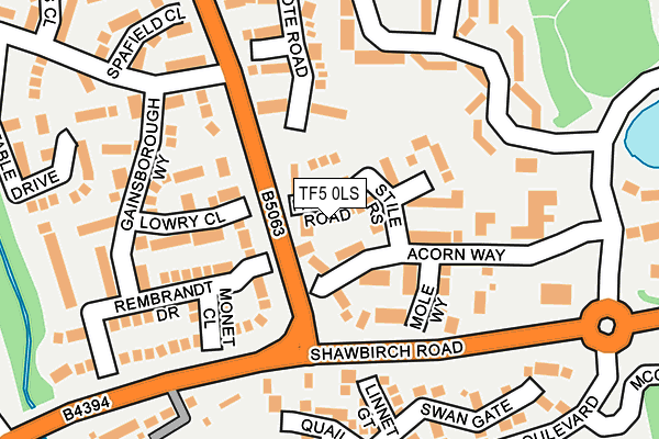 TF5 0LS map - OS OpenMap – Local (Ordnance Survey)