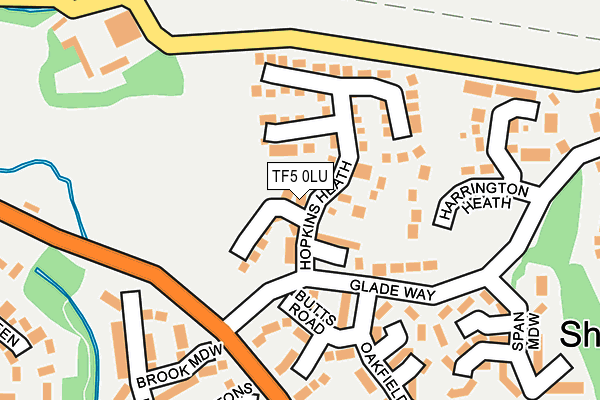TF5 0LU map - OS OpenMap – Local (Ordnance Survey)
