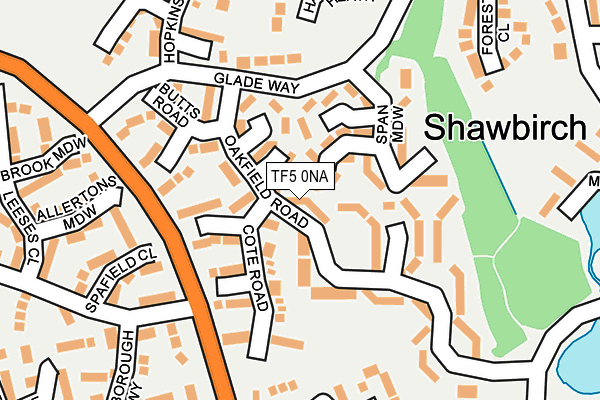 TF5 0NA map - OS OpenMap – Local (Ordnance Survey)