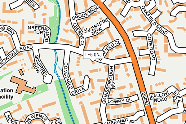 TF5 0NJ map - OS OpenMap – Local (Ordnance Survey)