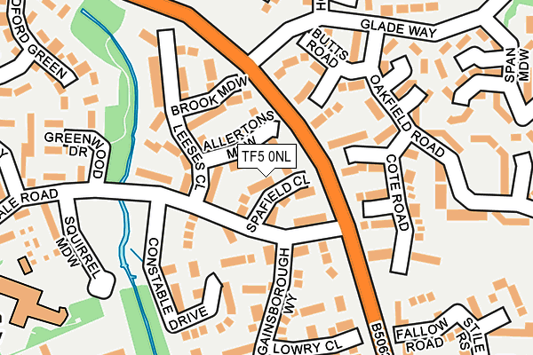 TF5 0NL map - OS OpenMap – Local (Ordnance Survey)