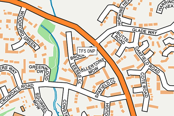 TF5 0NP map - OS OpenMap – Local (Ordnance Survey)