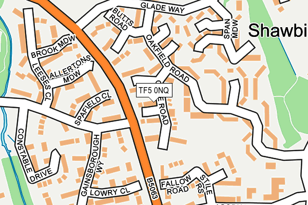 TF5 0NQ map - OS OpenMap – Local (Ordnance Survey)