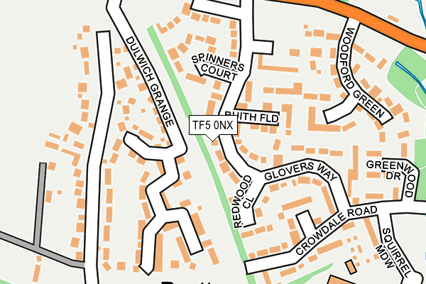 TF5 0NX map - OS OpenMap – Local (Ordnance Survey)