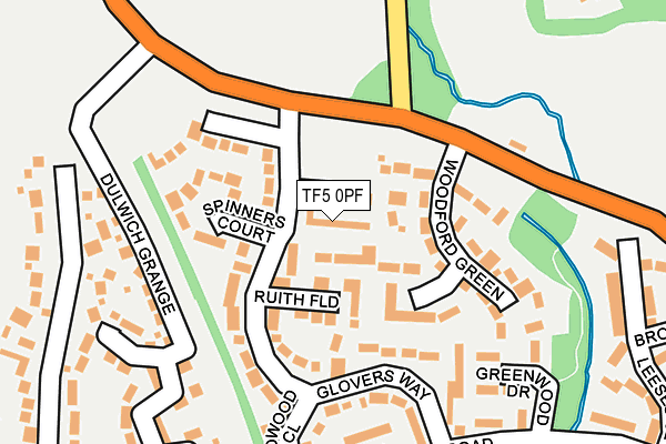 TF5 0PF map - OS OpenMap – Local (Ordnance Survey)