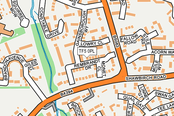 TF5 0PL map - OS OpenMap – Local (Ordnance Survey)